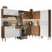 Armário de Cozinha Completa de Canto 417cm Rustic/Branco Emilly Madesa 02