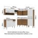 Armário de Cozinha Completa de Canto 417cm Rustic/Branco Emilly Madesa 02