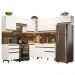 Armário de Cozinha Completa de Canto 462cm Branco Reims Madesa 03