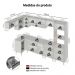 Armário de Cozinha Completa de Canto 465cm Cinza Nice Madesa 04