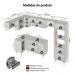 Armário de Cozinha Completa de Canto 465cm Cinza Nice Madesa 09