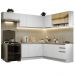 Armário de Cozinha Completa de Canto 469cm Branco Glamy Madesa 01
