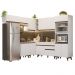 Armário de Cozinha Completa de Canto 472cm Branco Reims Madesa 01