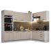 Armário de Cozinha Completa de Canto 479cm Branco/Crema Agata Madesa 01