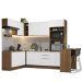 Armário de Cozinha Completa de Canto 489cm Rustic/Branco Stella Madesa