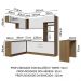 Armário de Cozinha Completa de Canto 489cm Rustic/Branco Stella Madesa