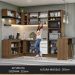 Armário de Cozinha Completa de Canto 489cm Rustic/Branco Stella Madesa