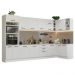 Armário de Cozinha Completa de Canto 499cm Branco Agata Madesa 01