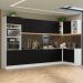 Armário de Cozinha Completa de Canto 499cm Branco/Preto Agata Madesa 01