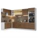 Armário de Cozinha Completa de Canto 499cm Branco/Rustic Stella Madesa 03