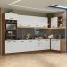 Armário de Cozinha Completa de Canto 499cm Rustic/Branco Agata Madesa 01