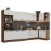 Armário de Cozinha Completa de Canto 499cm Rustic/Branco Agata Madesa 01
