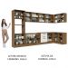 Armário de Cozinha Completa de Canto 499cm Rustic/Branco Agata Madesa 01