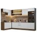 Armário de Cozinha Completa de Canto 499cm Rustic/Branco Stella Madesa 02