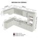 Armário de Cozinha Completa de Canto 499cm Rustic/Branco Stella Madesa 02