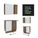 Armário de Cozinha Completa de Canto 499cm Rustic/Branco Stella Madesa 02