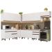 Armário de Cozinha Completa de Canto 512cm Branco Reims Madesa 01
