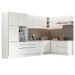 Armário de Cozinha Completa de Canto 546cm Branco Veludo Lux Madesa 05