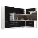 Armário de Cozinha Completa de Canto 546cm Branco/Preto Lux Madesa 05