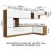 Armário de Cozinha Completa de Canto 546cm Rustic/Branco Veludo Lux Madesa 05