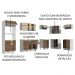 Armário de Cozinha Completa de Canto Madesa Smart 100% MDF Modulada - Branco/Rustic/Crema