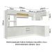 Armário de Cozinha Completa de Canto Madesa Smart 100% MDF Modulada - Frentes Branco Brilho