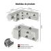 Armário de Cozinha Completa de Canto Suspenso 325cm Cinza Nice Madesa 02