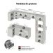 Armário de Cozinha Completa de Canto Suspenso 385cm Cinza Nice Madesa 02