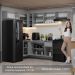 Armário de Cozinha Completa de Canto Suspenso 405cm Cinza Nice Madesa 01