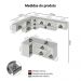 Armário de Cozinha Completa de Canto Suspenso 405cm Cinza Nice Madesa 04