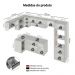 Armário de Cozinha Completa de Canto Suspenso 465cm Cinza Nice Madesa 07