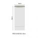 Balcão 35 cm 1 Porta Branco/Branco Veludo Lux Madesa