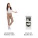 Balcão 35 cm 1 Porta Branco/Branco Veludo Lux Madesa