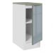 Balcão 35 cm 1 Porta Branco/Cinza Lux Madesa