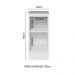 Balcão 35 cm 1 Porta Branco/Cinza Lux Madesa