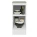 Balcão 35 cm 1 Porta Branco/Cinza Lux Madesa