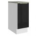 Balcão 35 cm 1 Porta Branco/Preto Lux Madesa