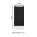 Balcão 35 cm 1 Porta Branco/Preto Lux Madesa