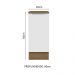 Balcão 35 cm 1 Porta Rustic/Branco Veludo Lux Madesa