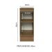 Balcão 35 cm 1 Porta Rustic/Branco Veludo Lux Madesa