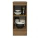 Balcão 35 cm 1 Porta Rustic/Branco Veludo Lux Madesa