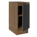 Balcão 35 cm 1 Porta Rustic/Preto Lux Madesa