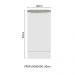 Balcão 40 cm 1 Porta Branco/Branco Veludo Lux Madesa