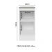 Balcão 40 cm 1 Porta Branco/Branco Veludo Lux Madesa