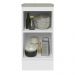 Balcão 40 cm 1 Porta Branco/Branco Veludo Lux Madesa