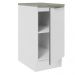 Balcão 40 cm 1 Porta Branco/Branco Veludo Lux Madesa
