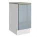 Balcão 40 cm 1 Porta Branco/Cinza Lux Madesa
