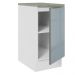 Balcão 40 cm 1 Porta Branco/Cinza Lux Madesa