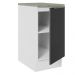 Balcão 40 cm 1 Porta Branco/Preto Lux Madesa