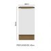 Balcão 40 cm 1 Porta Rustic/Branco Veludo Lux Madesa